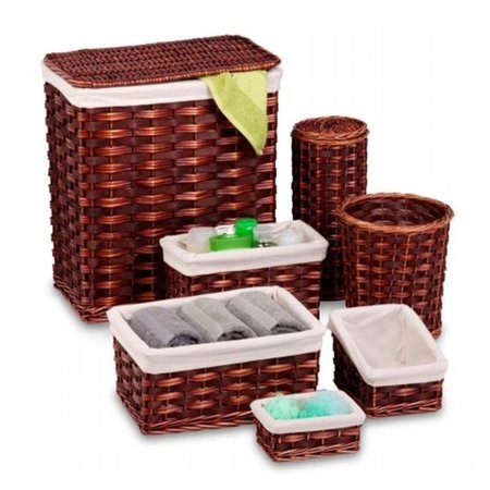 HONEY-CAN-DO Honey-Can-Do HMP-01866 7 Piece Wicker Hamper Kit HMP-01866